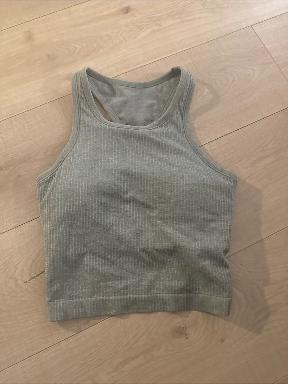 Women’s Green Ribbed Tank Top
